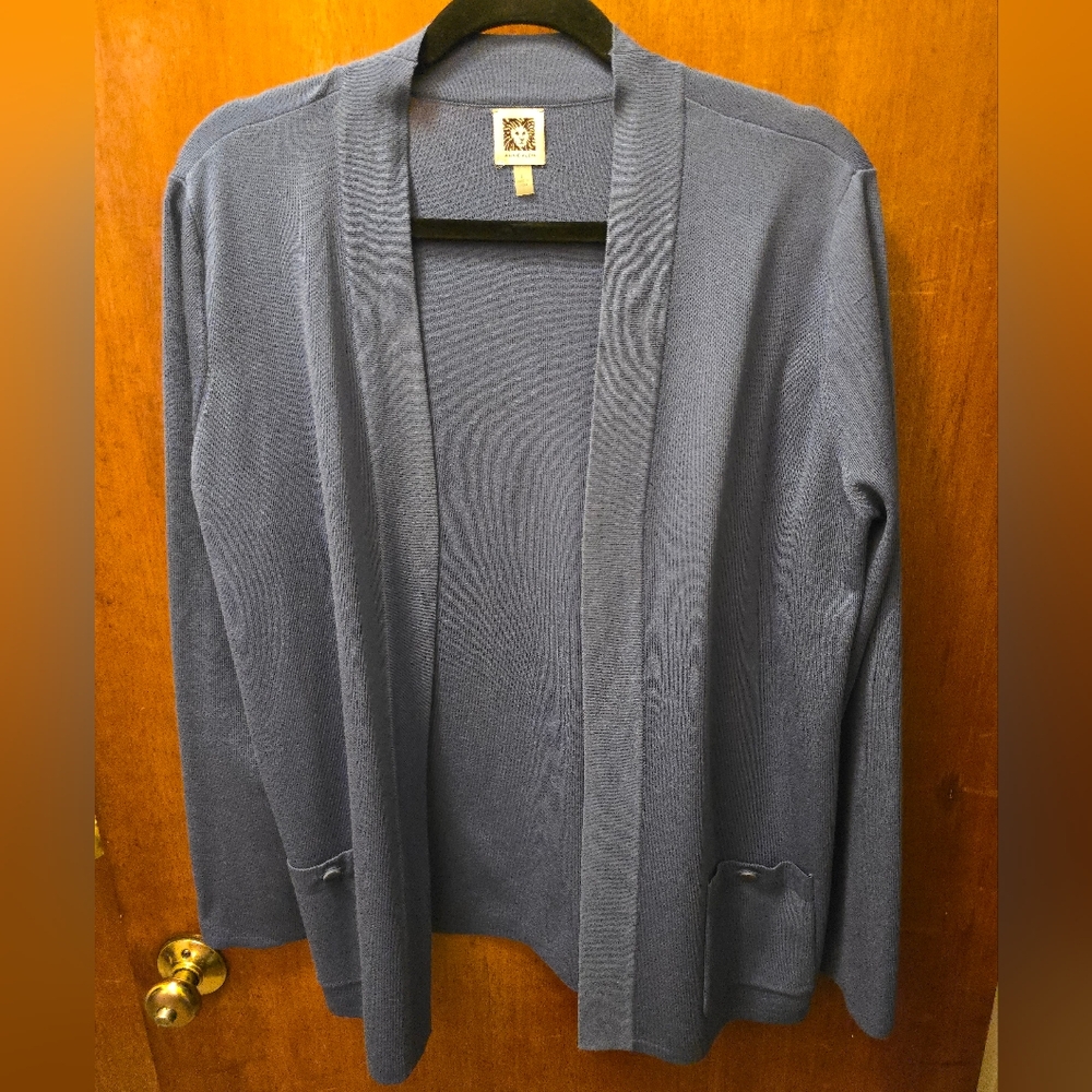 Womens Ann Klein Blue/Purple Carsigan